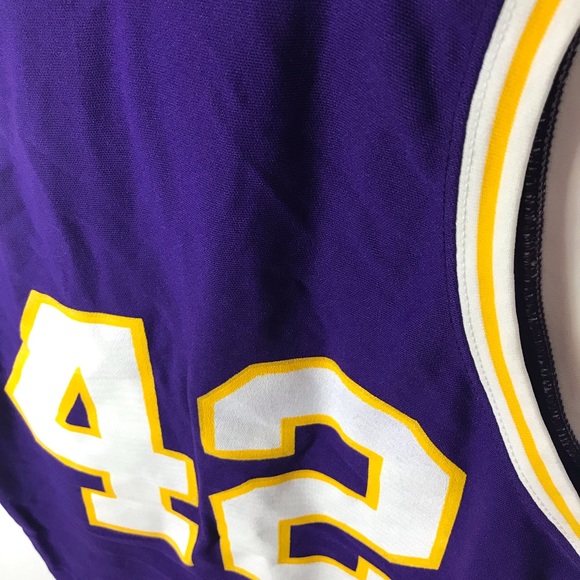 (SOLD) ‼️ Sand Knit Los Angeles Lakers Jersey 42 - Picture 6 of 8
